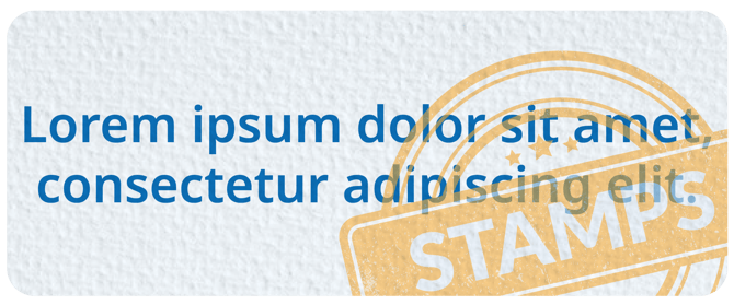 Stamp impeding text legibility