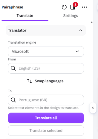 canva-translation-interface