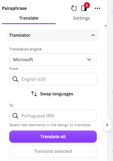 canva-translation-interface