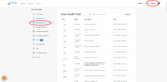user-audit-trail